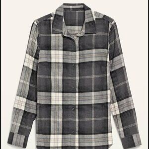 Old Navy Plaid Grey Men's Shirt Size XL